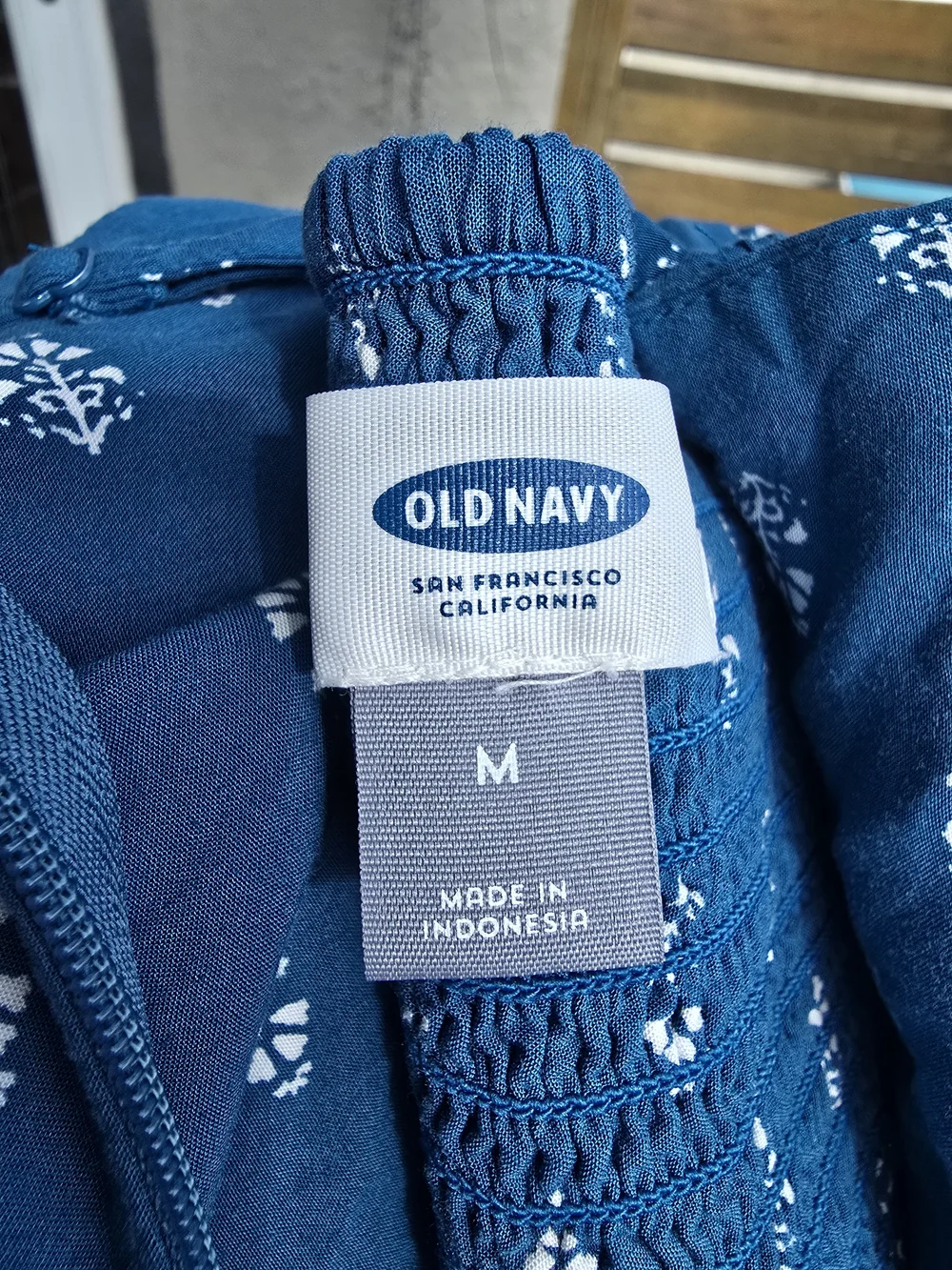 Old Navy Teal With White Pattern Sun Dress - Picture 8 of 8